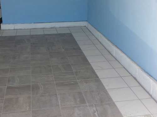 Our New White and Gray Porcelain Tile Garage Floor ... (500 x 375 Pixel)